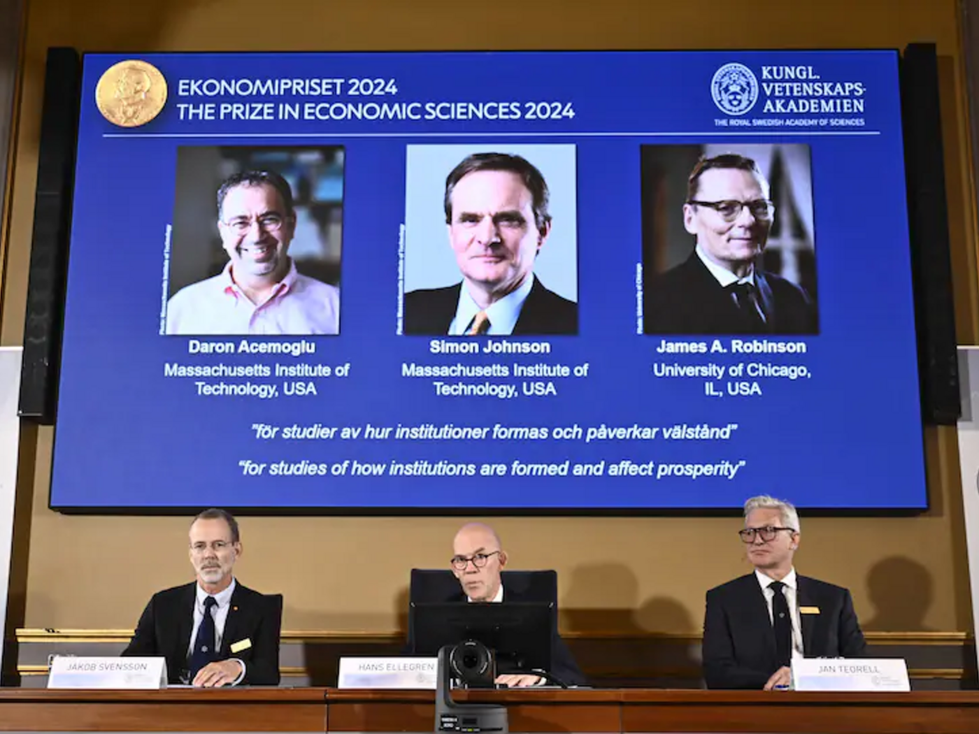 Simon Johnson and Daron Acemoglu win Nobel Prize in Economics